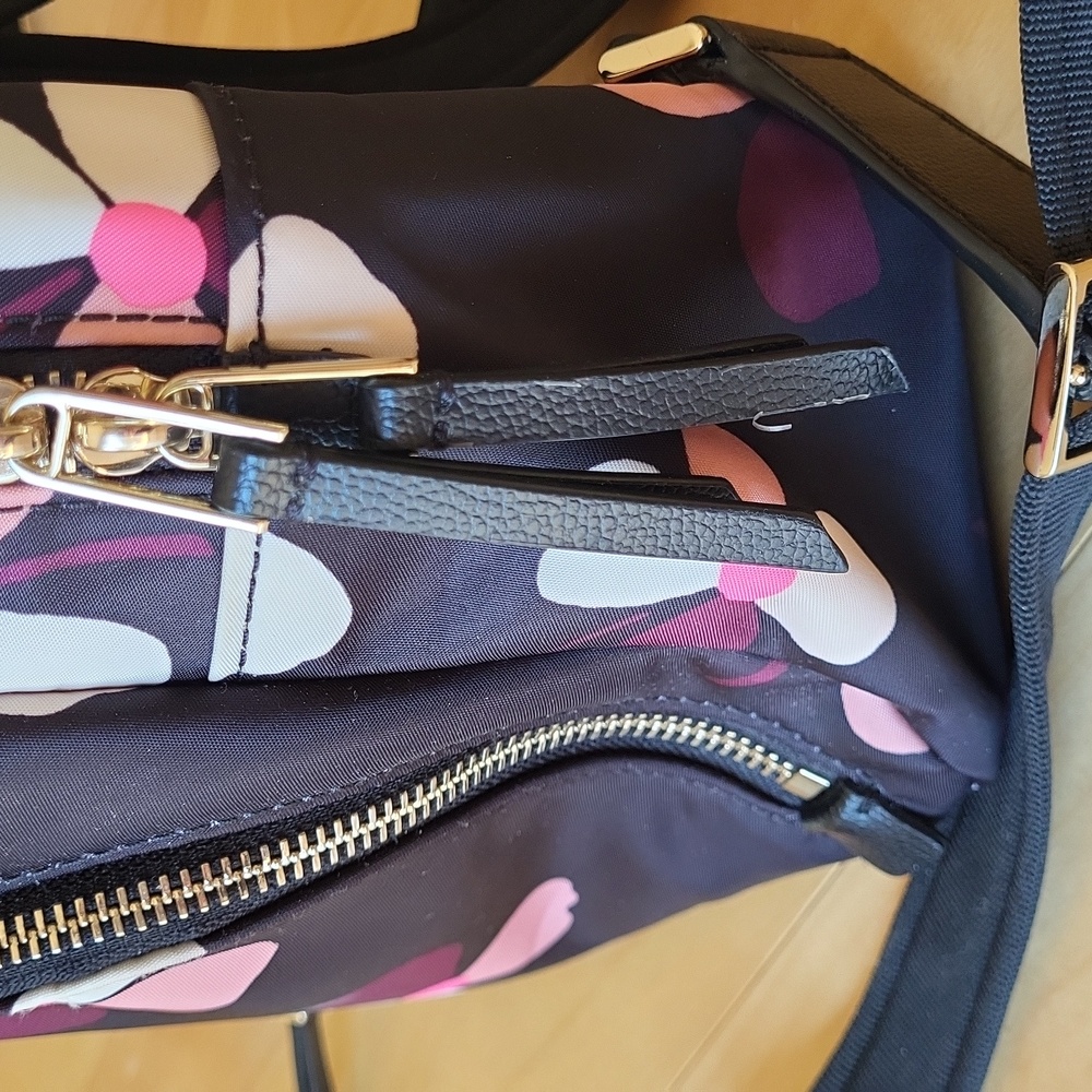 Kate Spade Black and Pink Floral Backpack - Picture 3 of 6